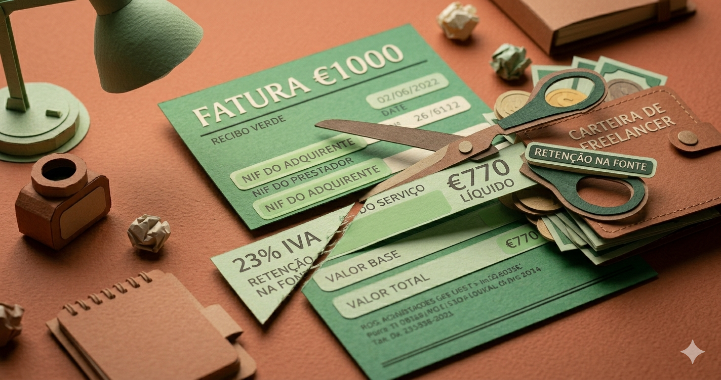 O que É a Retenção na Fonte e Porque É que o Cliente te Paga Menos